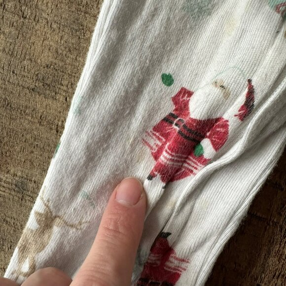 Rabbit + Bear Long Sleeve Christmas Pajamas Zip Front Organic Cotton 24 months - Picture 5 of 9